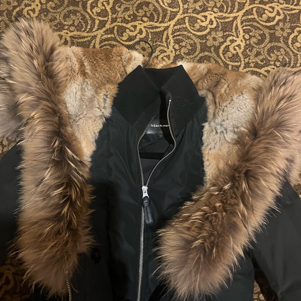 Mackage Down Jacket with real fur trim. Size XS/S - Picture 10 of 12